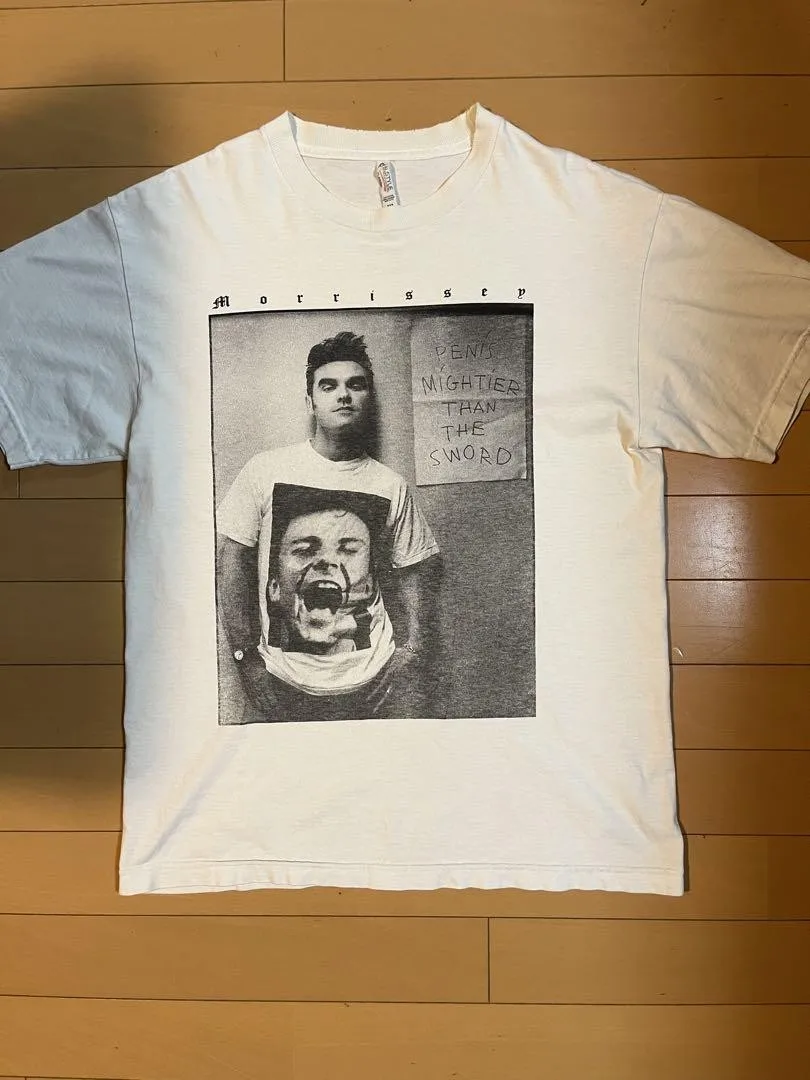 The Smith Morrisey rare design White Short sleeve Remake T shirt NH23769