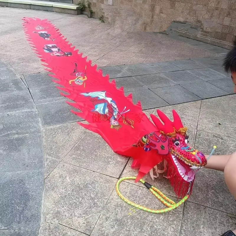 Jouet de danse Dragon coloré pour enfants, 4 mètres, accessoire de spectacle de Festival, Culture chinoise, pratique en plein air