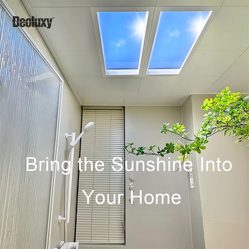 220 فولت نمط جديد السماء الزرقاء مصباح السقف الذكي للحمام غرفة المعيشة المطبخ الإضاءة الطبيعية ديكور داخلي التحكم عن بعد والتطبيق