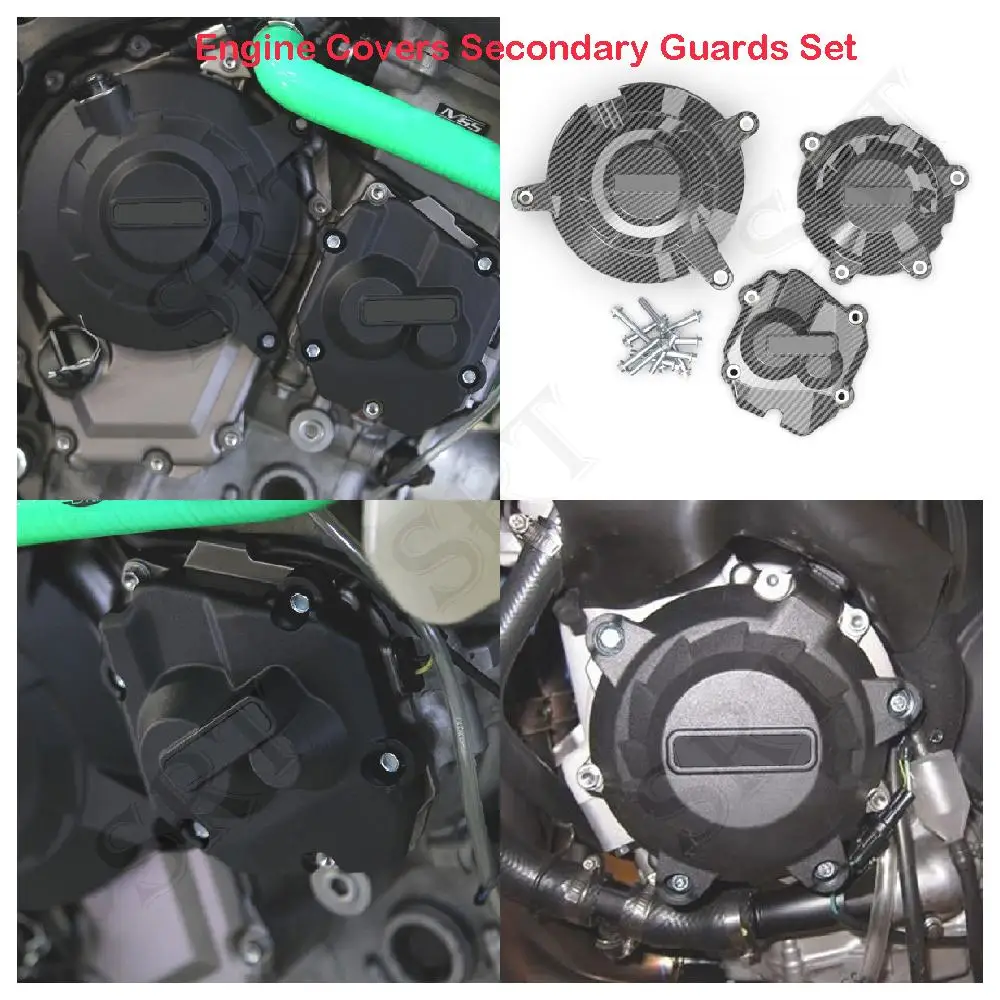

Fit For Kawasaki ZX-10R Ninja ZX10R ABS 2011-2024 Motorcycle Accessories Secondary Engine Case Cover Set Protection Guard Kit