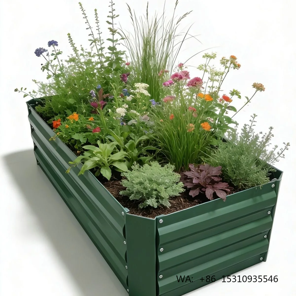Galvanized Planting Beds Outdoor Thickened Metal Planters Courtyard Gardening Flower Boxes Beds