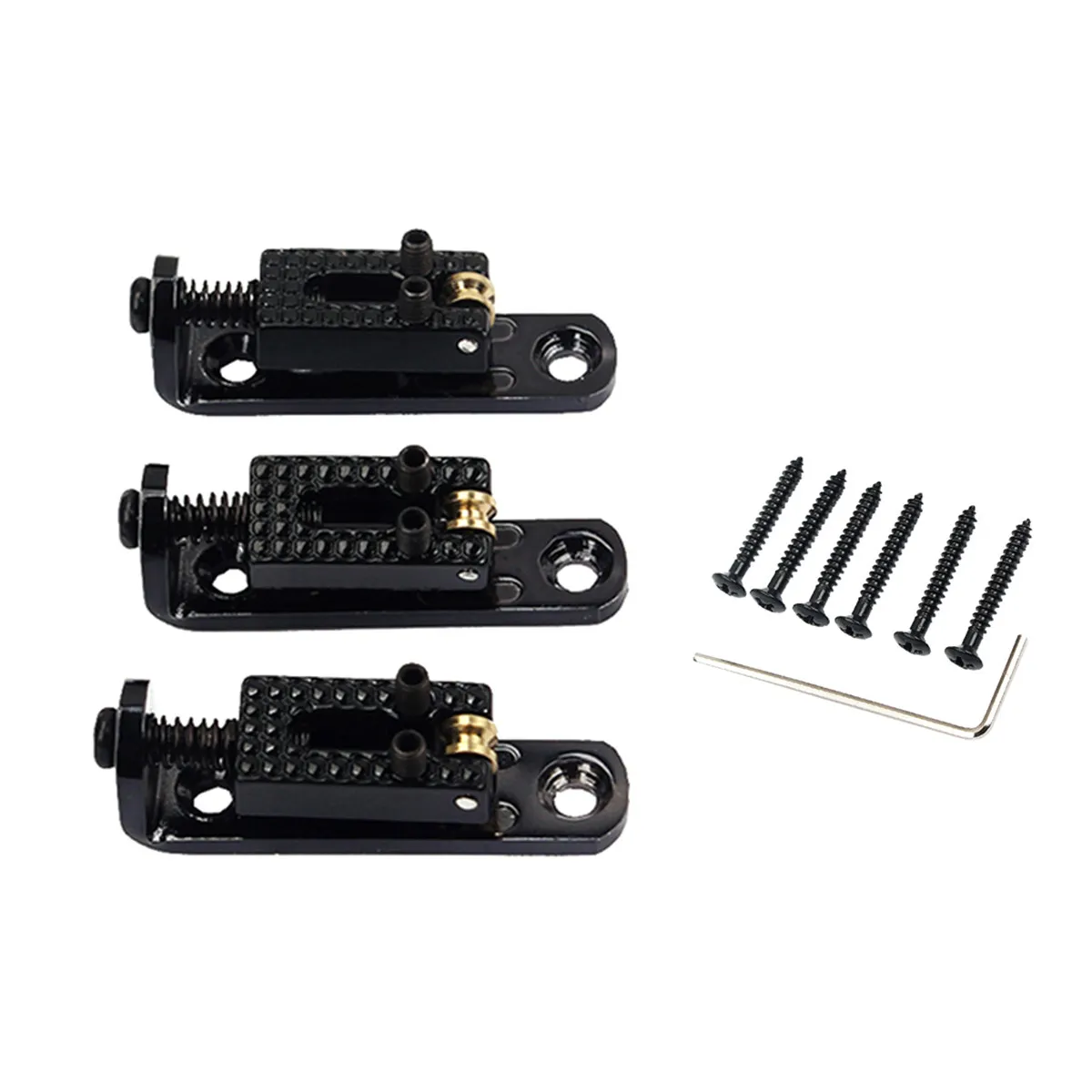 Guitar Bridge for Bass Guitar Black Lightweight Exquisite Metal Construction Smooth Surface Highly Commendable Making