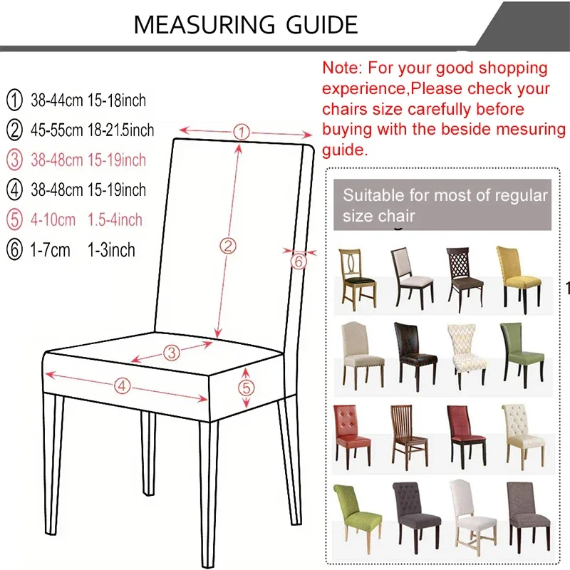 1/2/4/6pcs Jacquard Dining Chair Cover Stretch All-inclusive Chair Slipcover with Skirt for Kitchen Seat Protector for Banquet