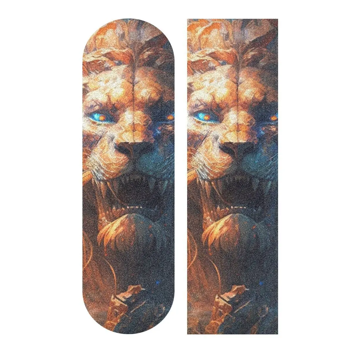 Cartoon Beast Lion Print Skateboard Grip Tape Sandpaper for Rollerboard Longboard Griptape Grip Tape for Skateboard 33x9 Inch