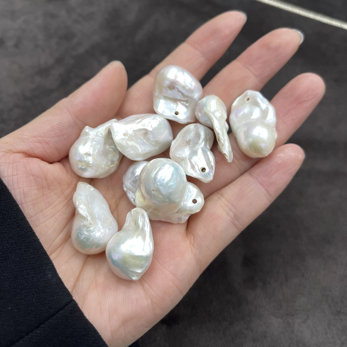 1pc 20–30mm Baroque Natural Freshwater Pearl Pendant Tail Shape Charms for Jewelry Making DIY Necklaces Earrings and Accessories