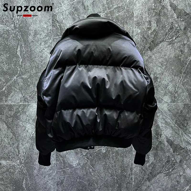 Supzoom New Arrival Casual Mens Double Collar Winter Zipper Trendy Bread Couple Starry Thickened Coat Cotton-padded Jackets