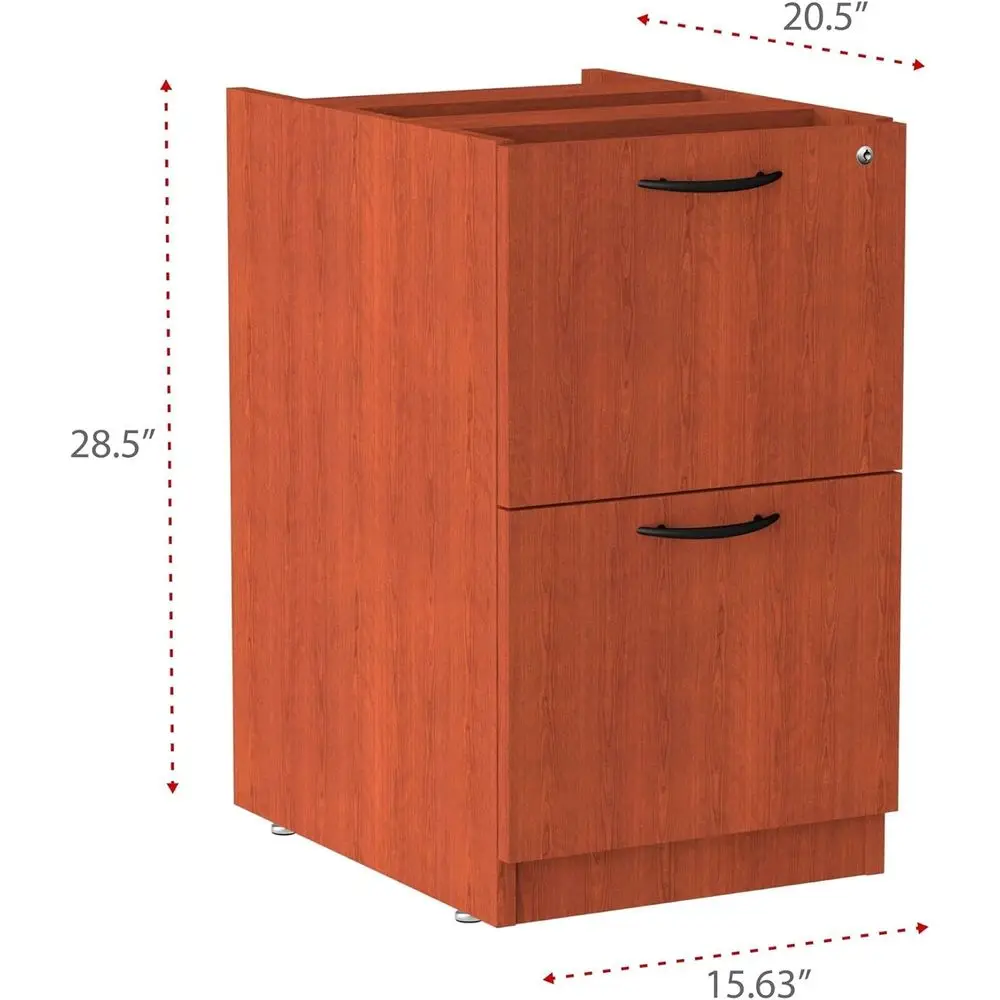 Medium Cherry 2-Drawer Full Pedestal, 16x22x28-Inch Valencia Series