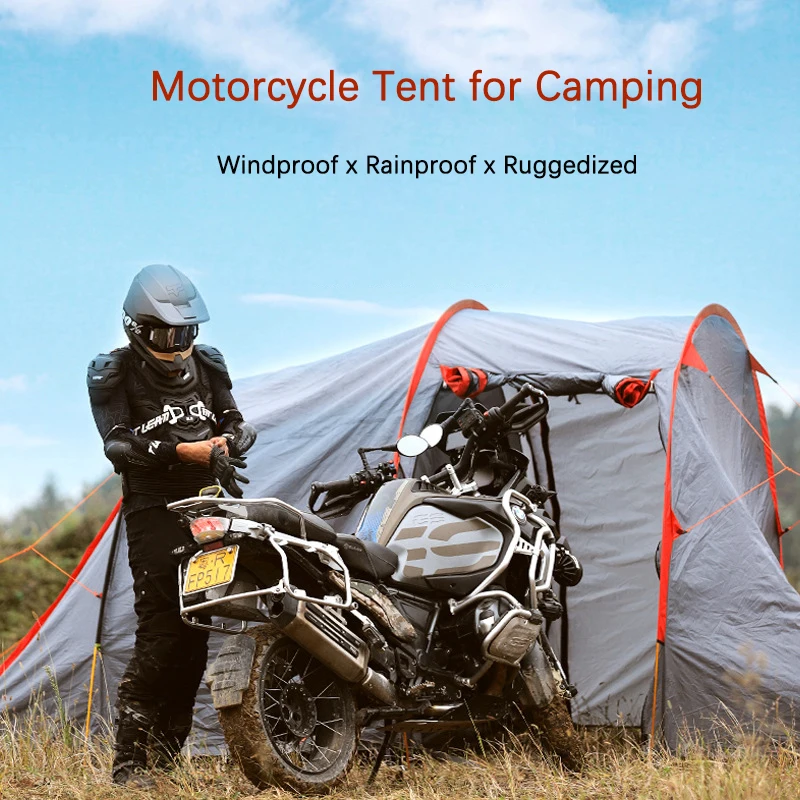 

Motorcycle Tent For Camping 2-3 Person Waterproof Instant Tents