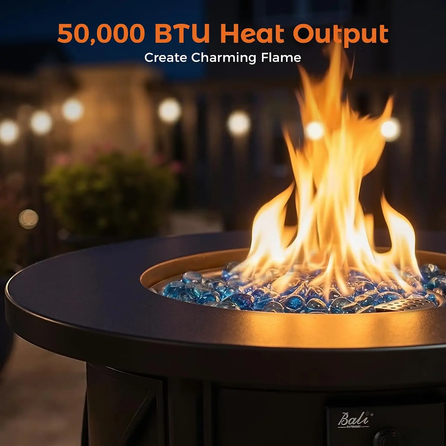 50000 BTU Propane Fire Pit for Outdoor Patio Heating, Customized