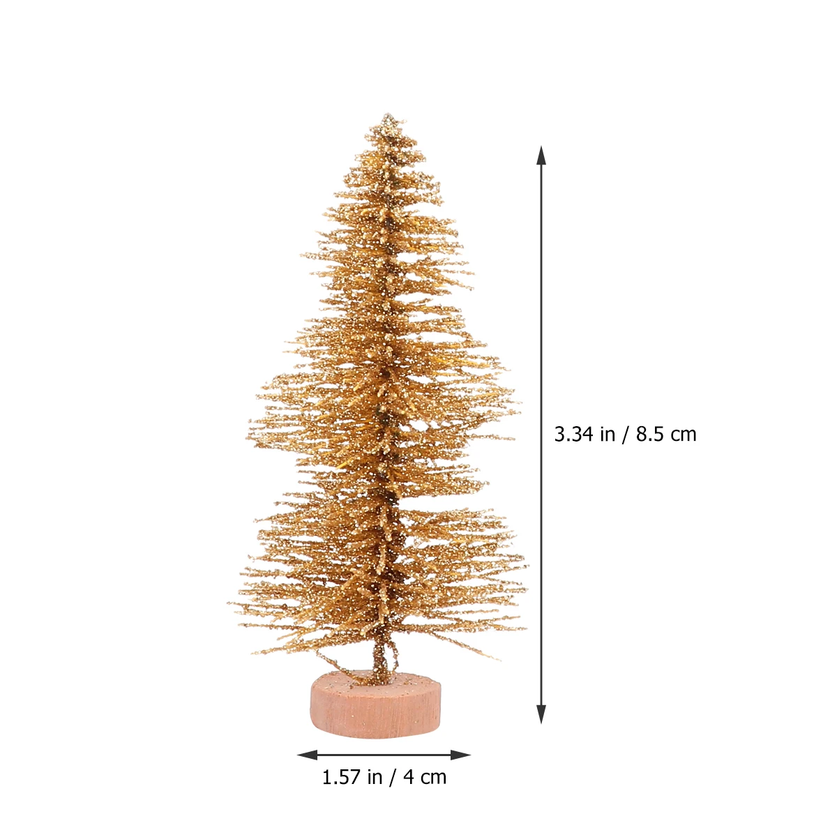 

10pcs Christmas Tree Faux Bottle Brush Sisal Wood Base Artificial Bottle Brush Trees Plastic 6 Inch Colorful Xmas Decor