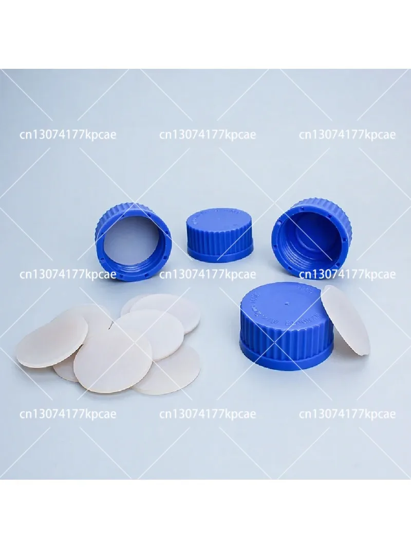 GL45 Reagent Bottle Cap 45mm, With Universal Silicone Gasket, 43×3 Blue Sealing Washer