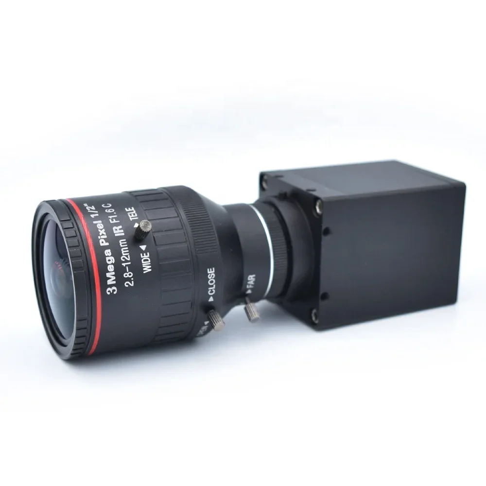 SDI HD MI Camera 1/2 CMOS IMX385 1080P Digital Security Camera, Industry Digital C-Mount With 12-36mm Manual Zoom Lens OSD Menu