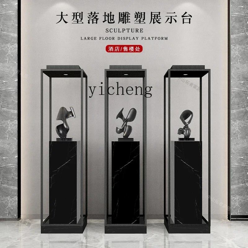 L8-12 Marble Base Large Ornament Hallway Display Cabinet Floor Decoration
