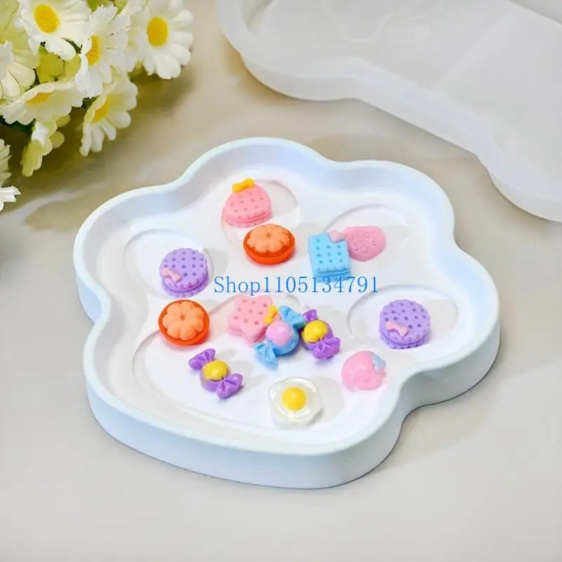 

98km Resin Cats Paws Tray Mold Silicone Plate Molds Small Tray Moulds Silicone Texture