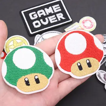 1/25Pcs משחק דמות פטריות ילדי תפירת מדבקות MINISO מריו דינוזאור רקום טלאים ברזל על בגדי תיקון חורים 10 best sales לתפור על טלאי - №9