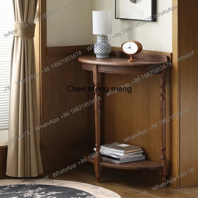 RH Black walnut medieval entrance table Nordic entry, bed and breakfast narrow table New Chinese table