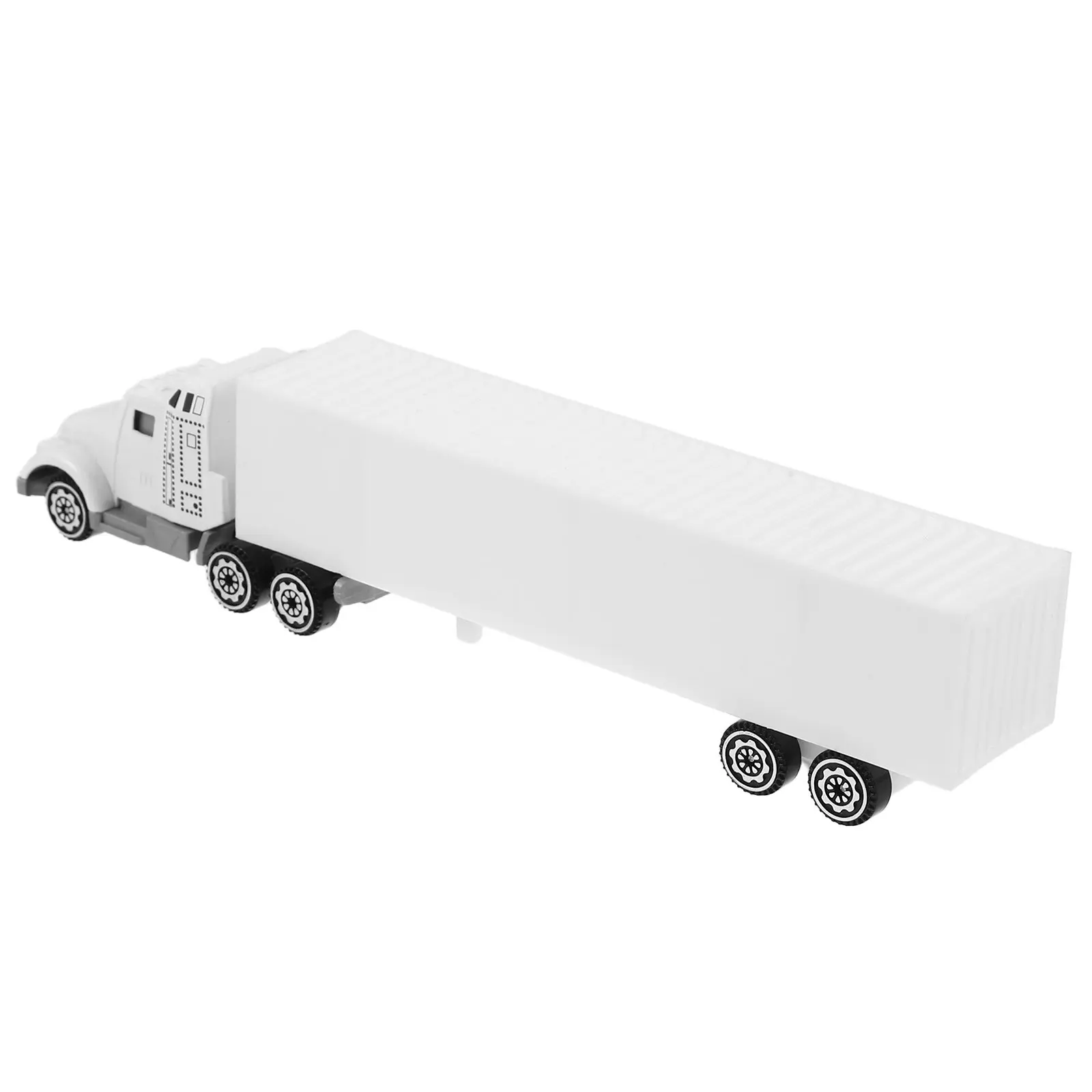 Ciężarówka kontenerowa z odlewu stopu metalu, 19,5 cm, realistyczna symulacja pojazdu do zabawy dla chłopców, transportowiec, traktor z naczepą, zabawka.