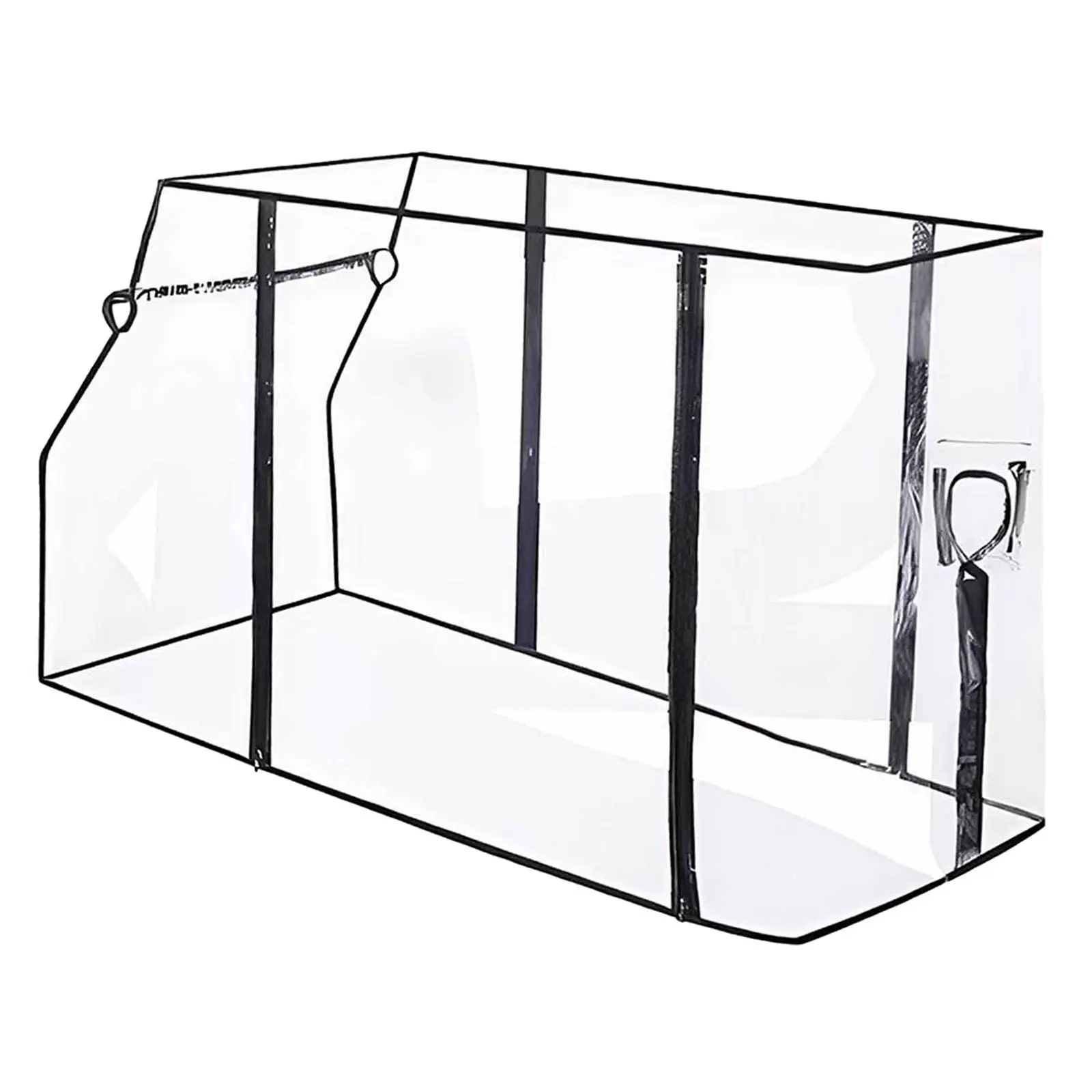 Protective Wagon Rain Cover Waterproof Cart Canopy Clear PVC for Outdoor Garden Camping Picnic