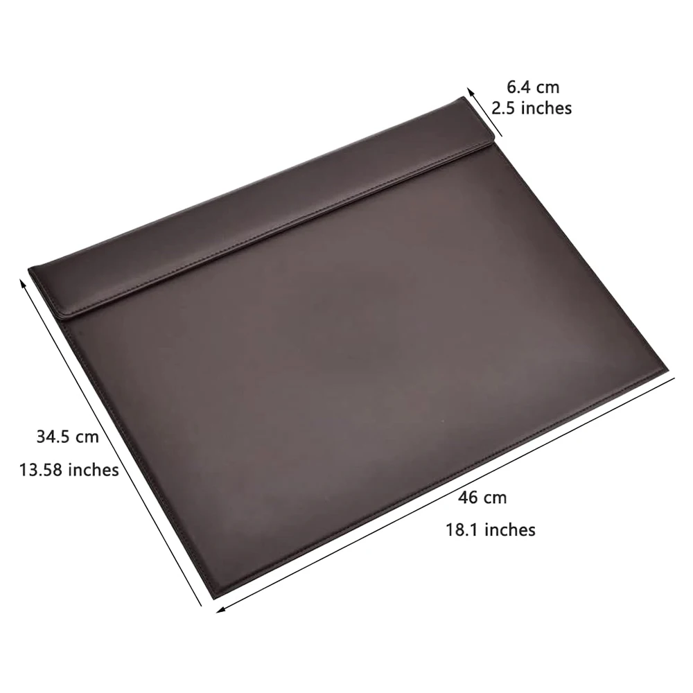 A3 File Paper Clipboard 18x14\'\' Drawing & Writing Board Large Desk Pad PU Leather Desktop Mat For Office Supplies Clamping