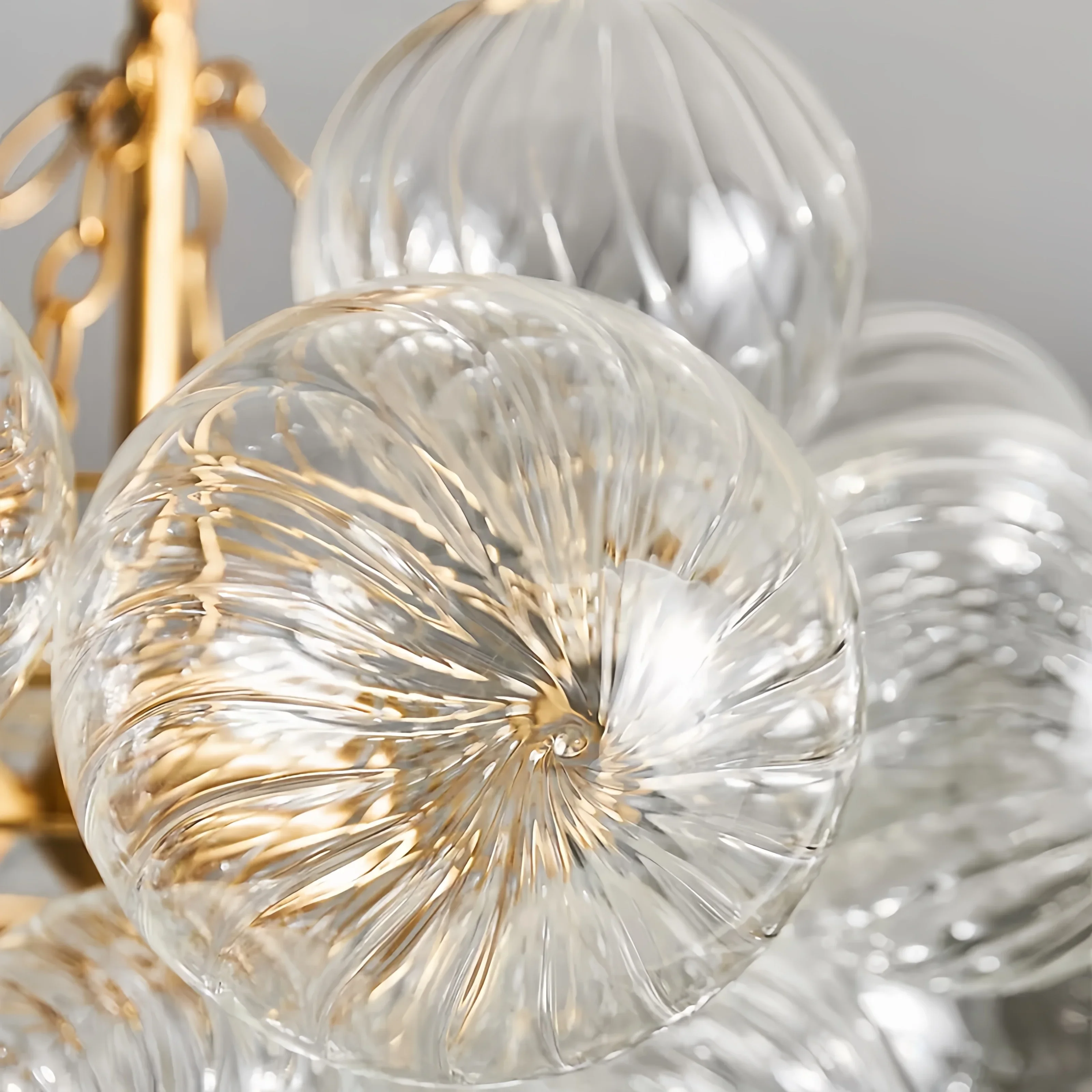 Nordic Glass Bubble Hanging Chandelier Large Foyer Round Ball Ceiling Pendant Light Modern Dining Room Led Ceiling Light E27bulb