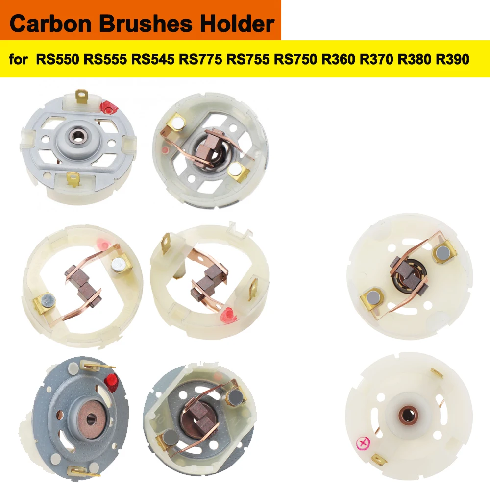 RS550/RS775/R380 DC Motor Rotor Carbon Brush Holder End Cap Cover Repair Part Replace for Electric Drill / Electric Screwdriver