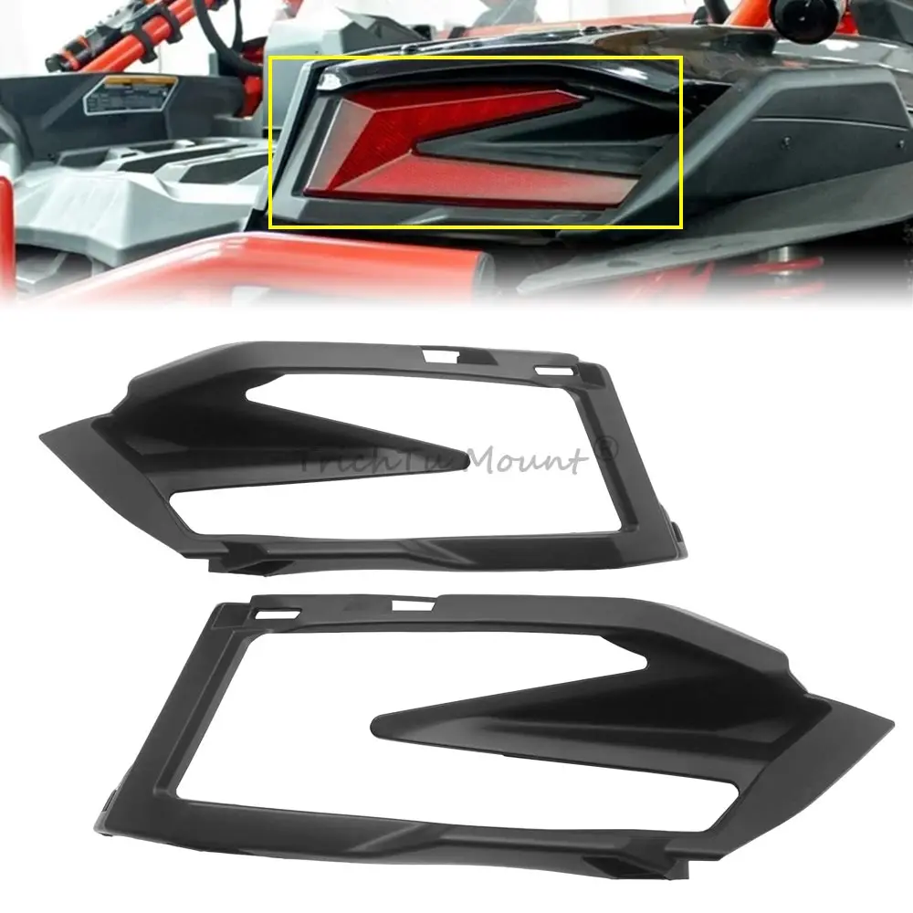 UTV Rear Brake Stop Lamp Protection Cover Tail Light Guard Trim For Can-Am Maverick X3 Max R 4x4 XDS XRS Turbo 2017-2026
