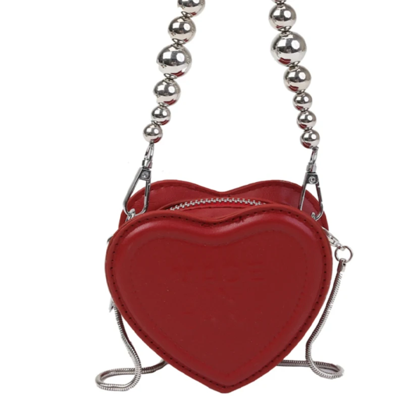 

Fashion Mini Handbag Summer New Korean Women Casual Versatile One Shoulder Bags Black Commute Zipper Love Shape Crossbody Bag