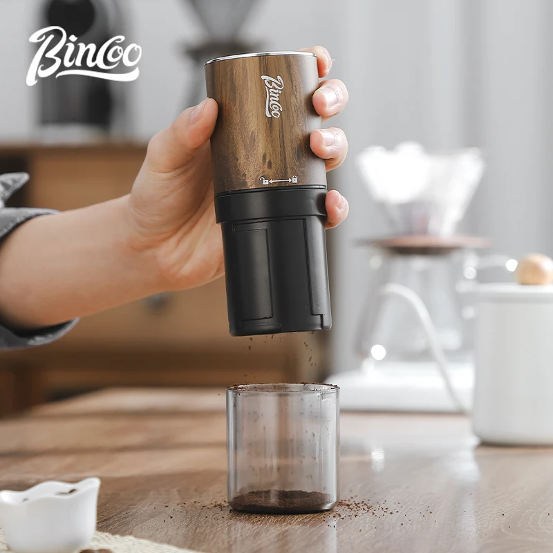 

Bincoo Electric Coffee Grinder Mini Portable Coffee Bean Grinder USB Charging 420 Stainless Steel Core Espresso Flavor Grinder