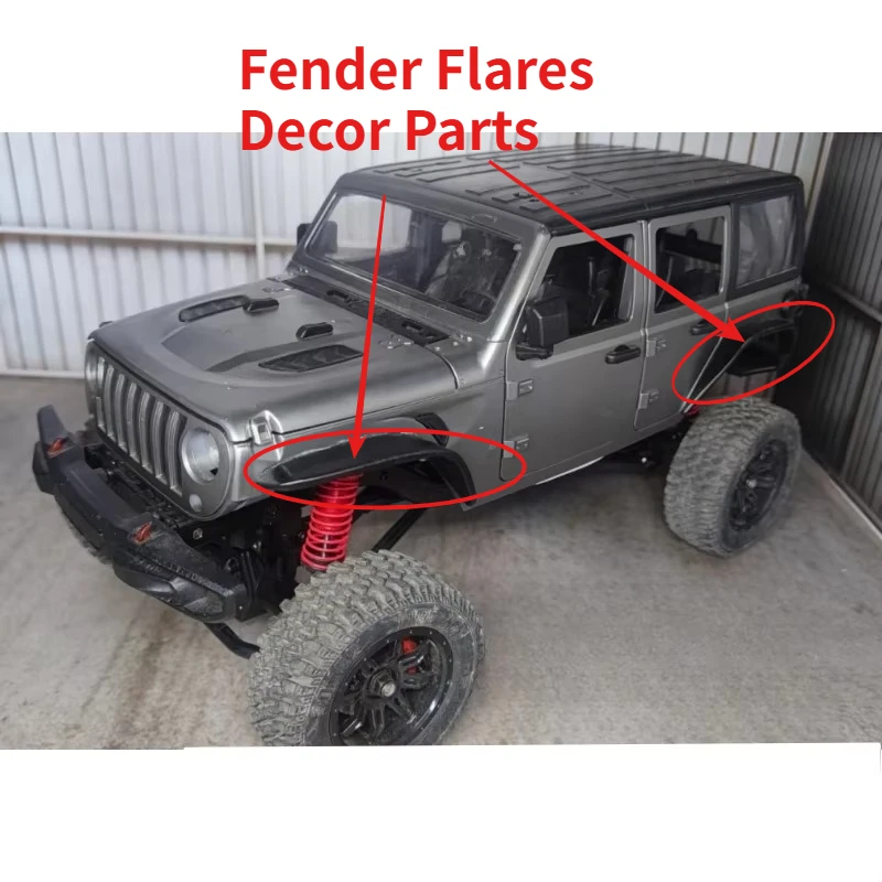 RC Crawler Accessories Custom Size Simulation Off-road Fender Exterior Decor Parts For MN128 Wrangler 1/12 RC Car Upgrade Parts