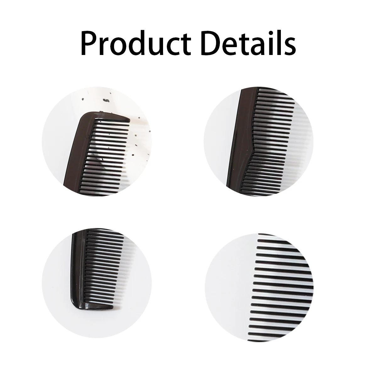 4 Stück Mini tragbare antistatische doppelseitige dicht gezahnte Haarkämme aus Kunststoff, Styling-Werkzeuge für Haaraccessoires – Detail 5
