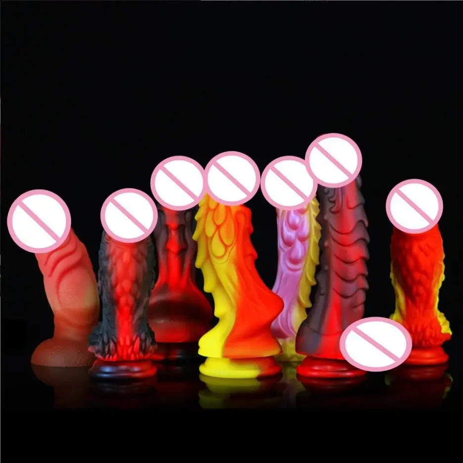 Silicone Realistic Dildo Strong Suction Cup Dildo Prostate Massager Large Butt Plug Dragon Thick Dildo Anal Sex Toys S3274