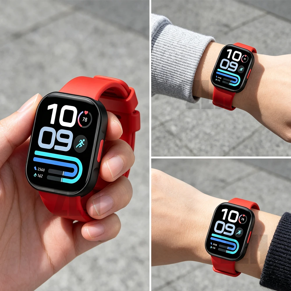 Original Silicone Strap for Redmi Watch 6 Active/Lite 6/5/4 Smartwatch Sports Band Correa for Xiaomi Mi Band 10 Pro 9 Pro 8 Pro