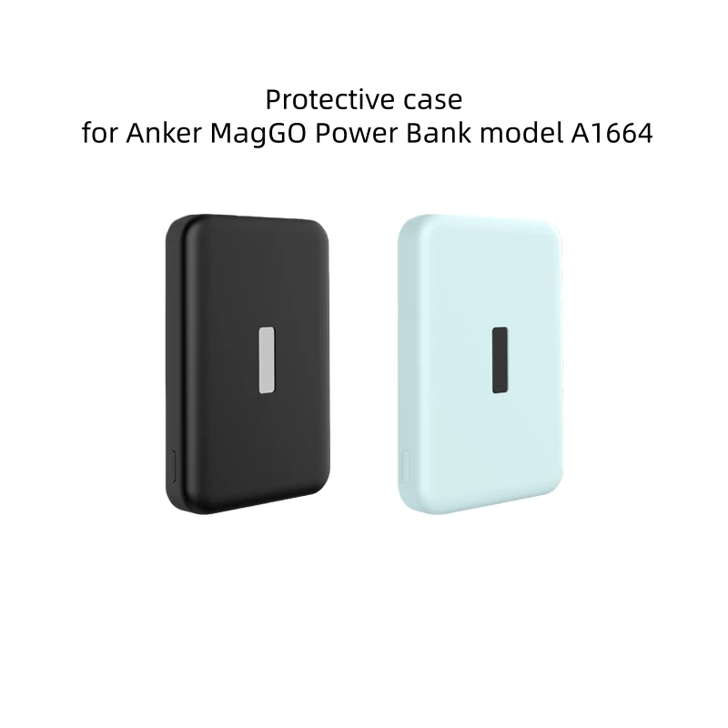 Silicone Protective case for Anker MagGO Power Bank model A1664 Portable Power Bank, Shockproof Anti-Scratch Charger Cover
