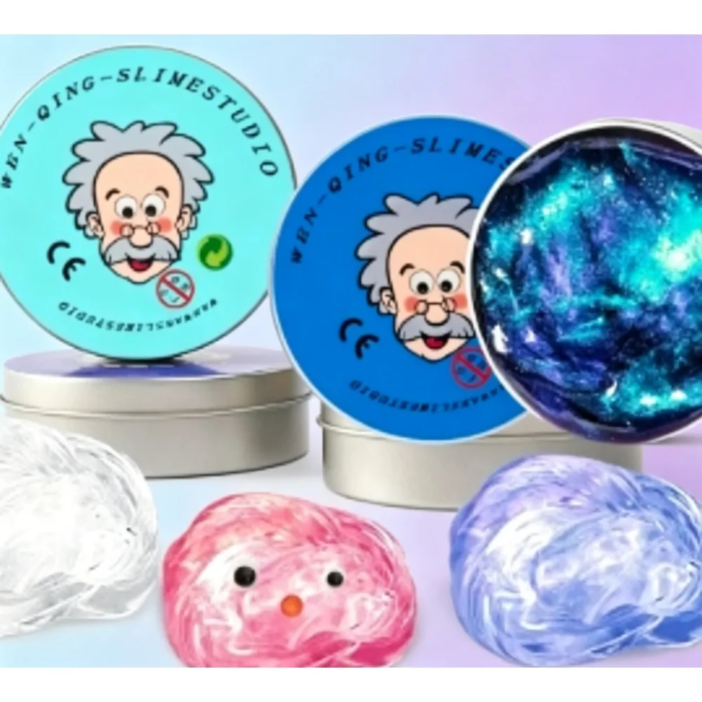 

Reusable Putty Liquid Crystal Bouncy Slime Toy Set Kid Safe Mud Stress Relief Toys Color Clay Handmade DIY Handgum Playdough