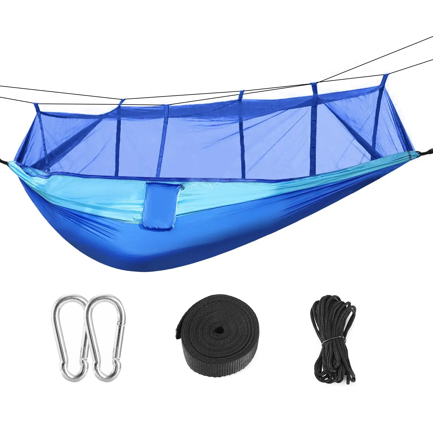 Large camping hammock with mosquito net Lightweight hammock swing Outdoor backpacking Backyard hiking 260*140CM