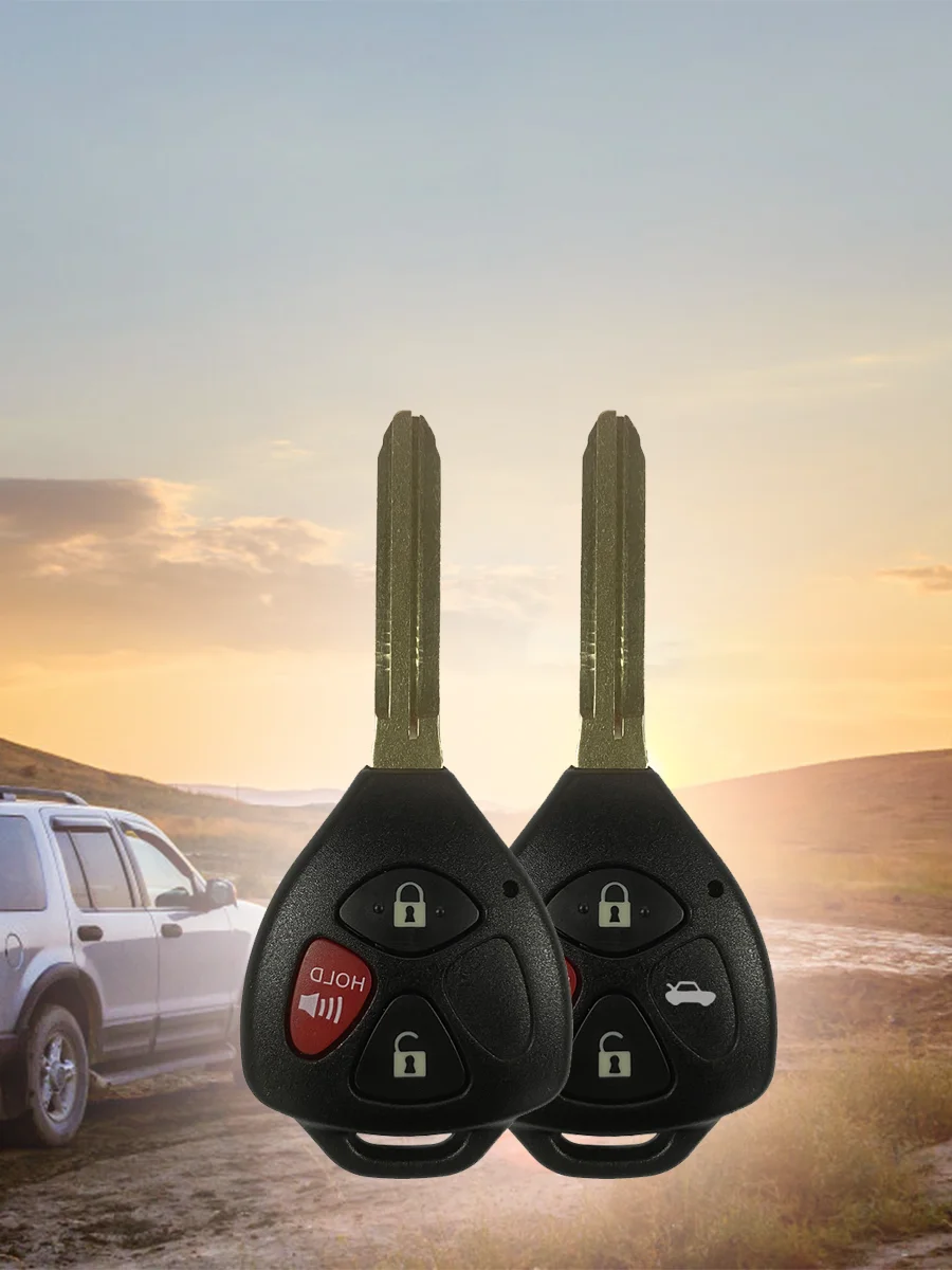 2Pcs/lot LIXiang Buttons Remote Car Key Control For Toyota prius hilux etios vios yaris corolla FCCID:B41TA ID67/G Chip 433 MHZ