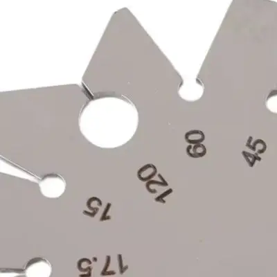 Stainless Steel Bevel Gauge Angle Protractor 15-120 Degree Circular Measuring Instrument With Keychain Hole For Woodworking Grin