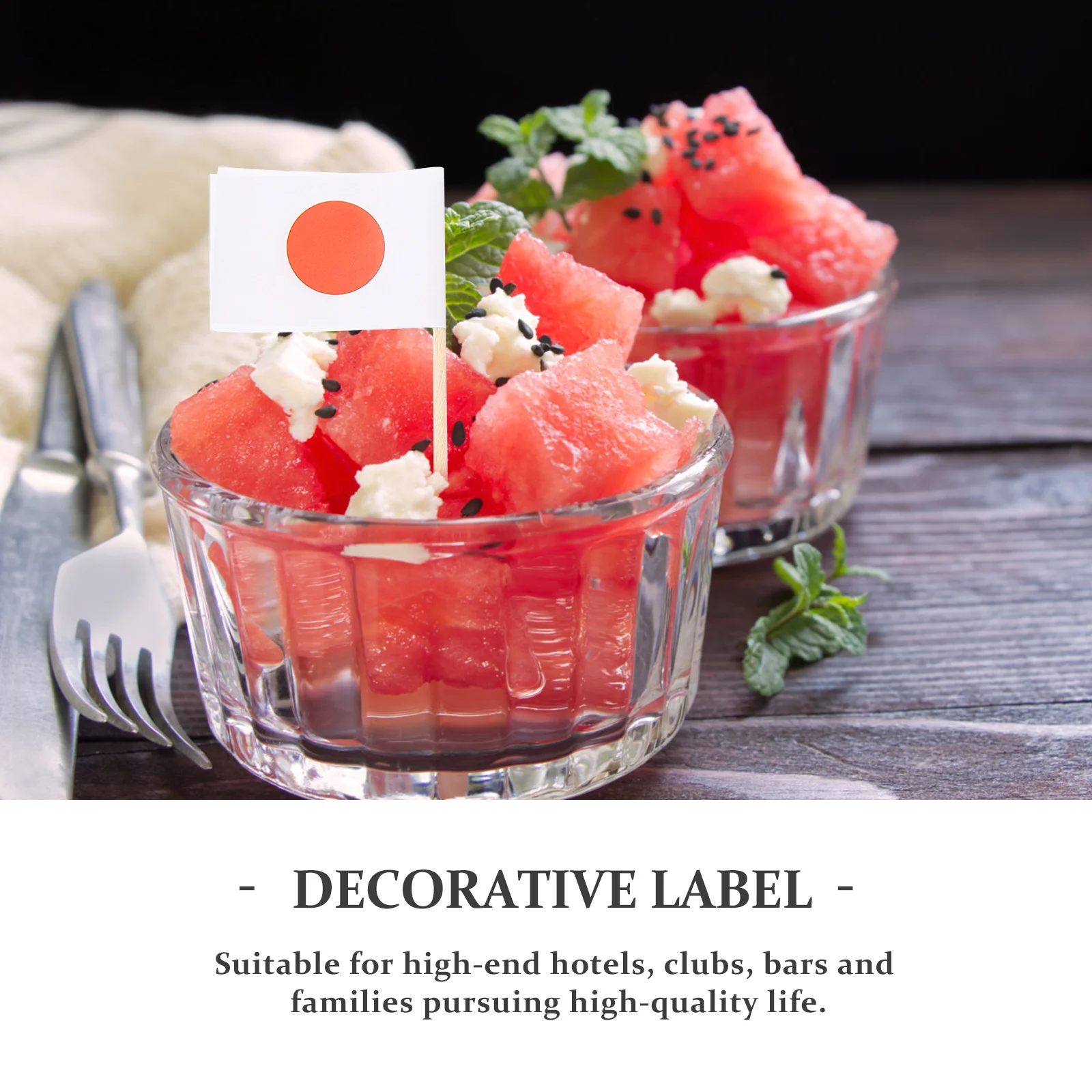 Palillos de dientes con bandera de 200 Uds., palillos decorativos de diseño japonés para postres, cócteles, aperitivos, suministros para decoración de pasteles de fiesta, Bar de cocina