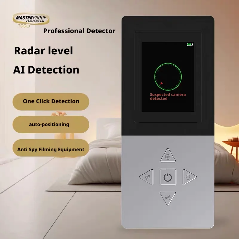Шпионские гаджеты, детектор радарного уровня с искусственным интеллектом, сканирование в полной комнате 10 с, тепловизионное изображение/инфракрасное/радионое обнаружение, скрытая камера для отеля/GPS-трекер