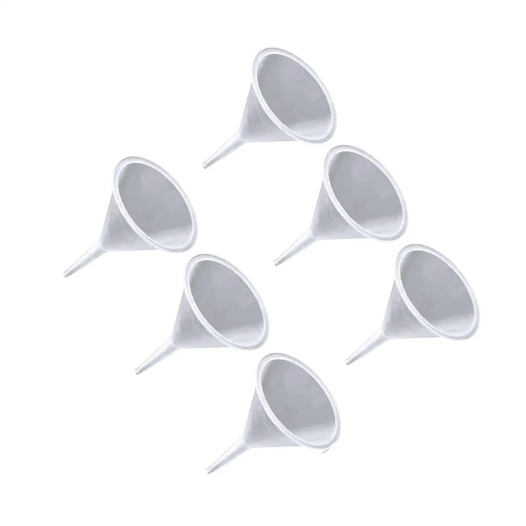 Mini Plastic Funnel Set Transparent Small Funnel Kit for Kitchen Bottles Perfume and Narrow Fine Bottleneck Filling