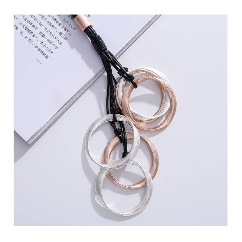

Popular Women's Alloy Fringed Long Wind Autumn and Winter Jewelry Retro Necklace Pendant Sweater Chain
