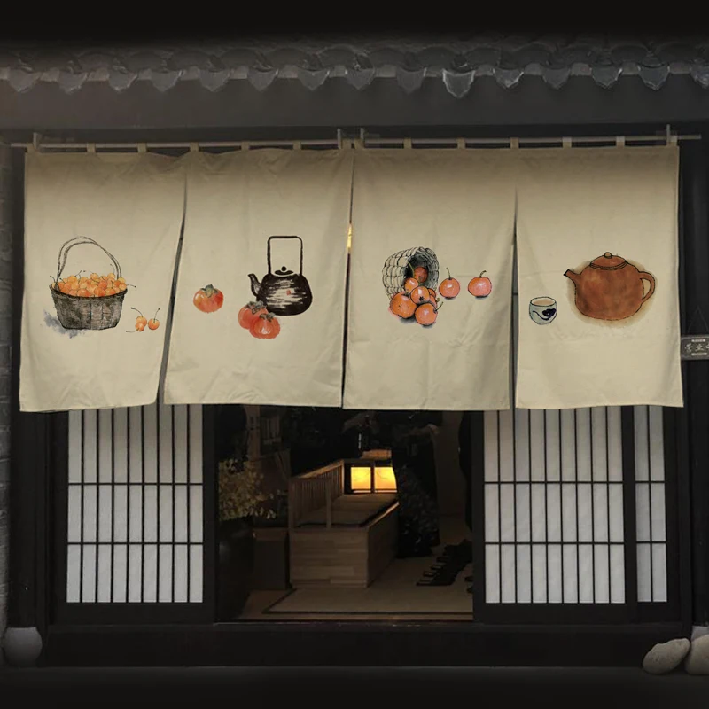 Ins Simple Tea Room Curtain Restaurant Tea House Partition Restaurant Hotel Banner Bar Kitchen Shade Cloth Door Short Curtain