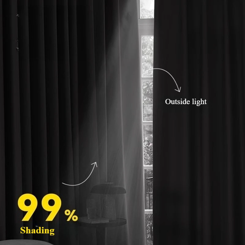 Custom Luxury Blackout Eco Friendly Soundproof Curtains for Living Room Bedroom  Extra Thick Thermal Insulated Drapes Home Decor