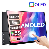13.3 Inch 4K OLED Touchscreen Portable Monitor AMOLED 100% DCI-P3 USB-C Second Gaming Screen for Laptop Xbox Switch PS5 Macbook