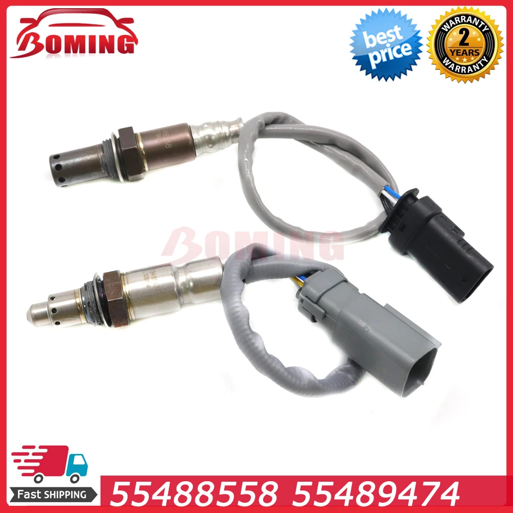 

2PCS Car Air Fuel Ratio Oxygen O2 Lambda Sensor 55488558 55489474 For Chevrolet Blazer Cadillac CT4 CT5 CT6 XT4 XT5 GMC Acadia