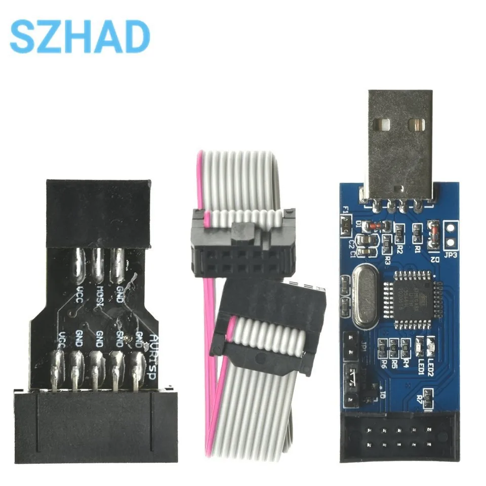 USBASP AVRISP AVR Programmer AVR ISP USB ASP ATMEGA8 ATMEGA128 Support Win7 64 Board BTE13-006