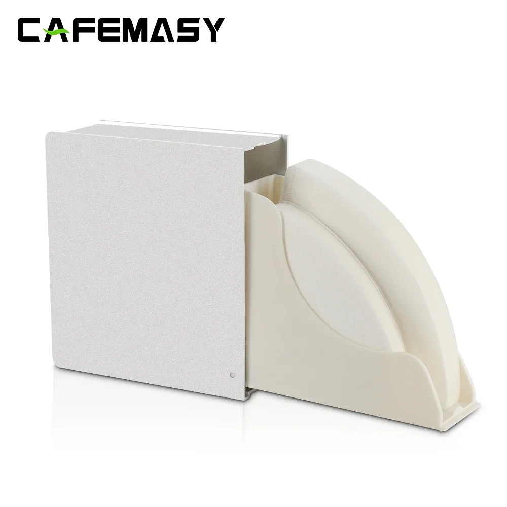 CAFEMASY Coffee Filter Paper Plastic Storage Box Dust-proof and Moisture-proof Paper Box for Coffee Filter Paper Storage