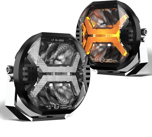 Barra de luz Led de trabajo para coche de 4 pulgadas, foco de luz de conducción DRL ámbar de 12v para Jeep, barco todoterreno, Tractor, camión, 4x4, SUV, ATV