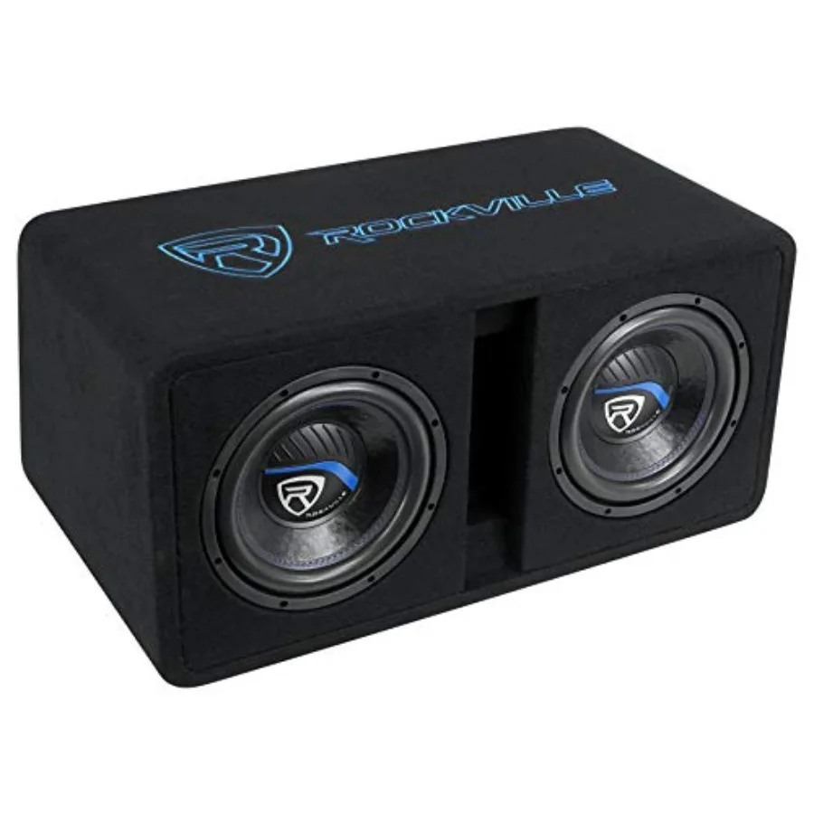 

DV10K52 Dual 10" K5 2400w Car Subwoofers, Pre-Loaded Vented Sub Enclosure Box, 2 Ohm, 3/4" MDF, Cast Iron Basket, for Powerful