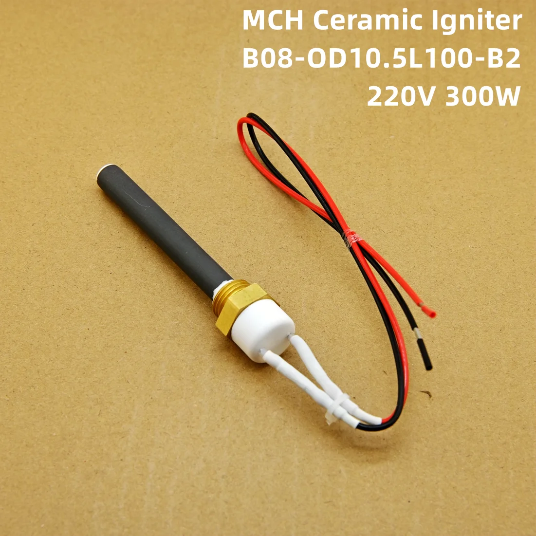 

220V 300W 3/8inch thread Ceramic Igniter Ceramic Heating Tube spark plug for pellet stove